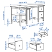 ІКЕА Письмовий стіл HEMNES ХЕМНЕС, 205.350.44 - Home Club, зображення 3