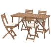 ИКЕА Стол+4 складных стула ASKHOLMEN АСКХОЛЬМЕН, 295.753.18 - Home Club, изображение 6