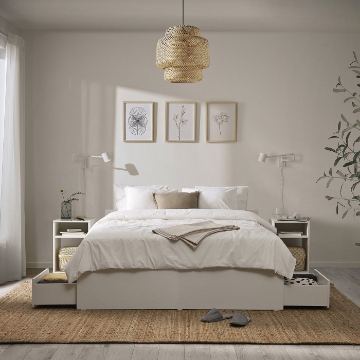 ИКЕА Рама кровати с 4 контейнерами VIHALS, 395.819.98 - Home Club