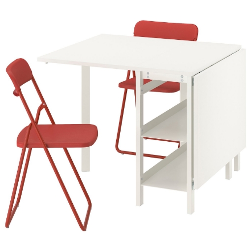 ИКЕА Стол и 2 складных стула VIHALS / VIHALS, 595.902.56 - Home Club