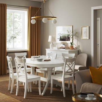 ИКЕА Стол и 6 стульев ROSENTORP / ROSENTORP, 796.101.35 - Home Club
