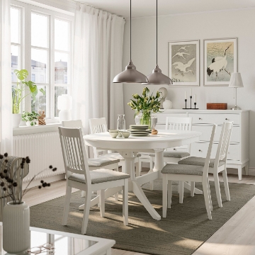 ИКЕА Стол и 6 стульев ROSENTORP / NÄSINGE, 096.101.34 - Home Club