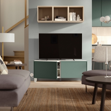 ІКЕА Стіл під телевізор з дверцятами BESTÅ БЕСТО, 895.973.60 - Home Club