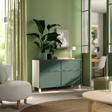 ИКЕА Комбинация стеллажей с дверцами BESTÅ БЕСТО, 695.980.87 - Home Club