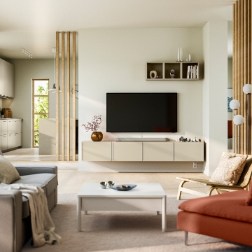 ИКЕА Скамейка под телевизор с дверцами BESTÅ БЕСТО, 896.121.67 - Home Club