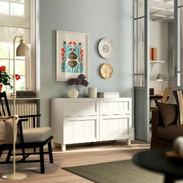 ИКЕА Комбинация стеллажей с дверцами BESTÅ БЕСТО, 495.977.10 - Home Club