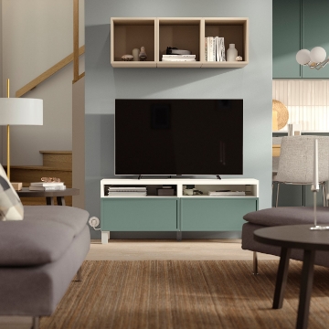 ІКЕА Тумба під телевізор з шухлядами BESTÅ БЕСТО, 095.973.64 - Home Club