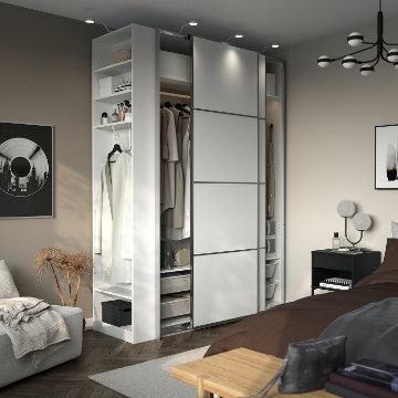ІКЕА Шафа з розсувними дверцятами PAX ПАКС / MEHAMN МЕХАМН, 996.235.75 - Home Club