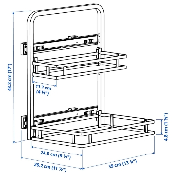 ИКЕА Органайзер под раковину UTRUSTA УТРУСТА, 206.027.31 - Home Club