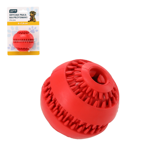 Chomik ГРИЗАЛЬ ДЛЯ СОБАКИ НА ЛАСОЩІ М'ЯЧ 8 X 7,6 СМ, PET9400 - Home Club