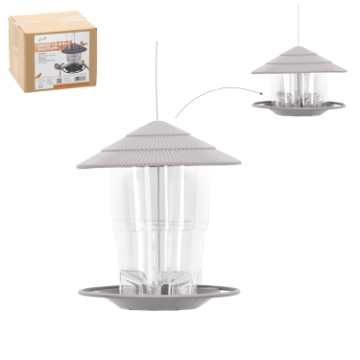 Chomik ПЛАСТИКОВА КОРМОВИЙ ДЛЯ ПТАХІВ 16,5 x 16,5 x 19 СМ, EDA7908 - Home Club