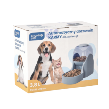 Chomik АВТОМАТИЧНИЙ ДОЗАТОР КОРМУ ДЛЯ СОБАКИ / КОТА 35 X 17 X 29 СМ 3800 МЛ, PET7727 - Home Club