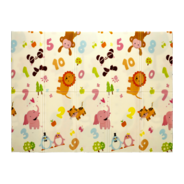 Chomik Двусторонняя образовательная коврик 150x200x1 см, складная, с изображением животных и цифр + сумка, KID4329 - Home Club