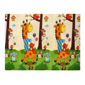 Chomik Двусторонняя образовательная коврик 150x200x1 см, складная, с изображением животных + сумка, KID4336 - Home Club