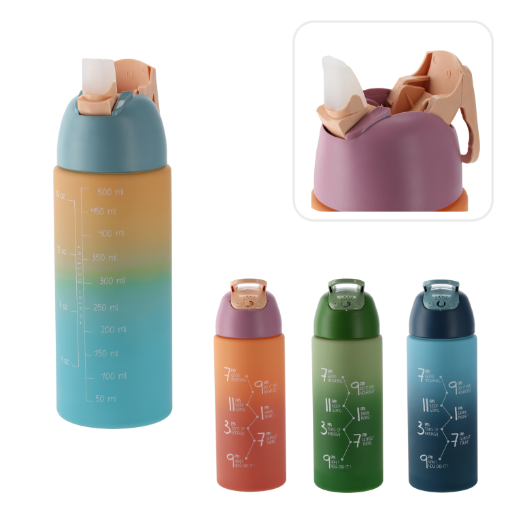Chomik Бутылка объемом 500 мл для воды, разноцветная, TIT-637 - Home Club