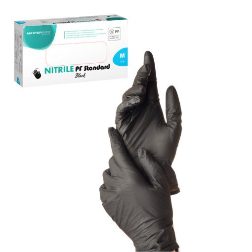 Chomik Нитриловые перчатки, черные, размер M, 100 шт. 5846, SOR2615 - Home Club