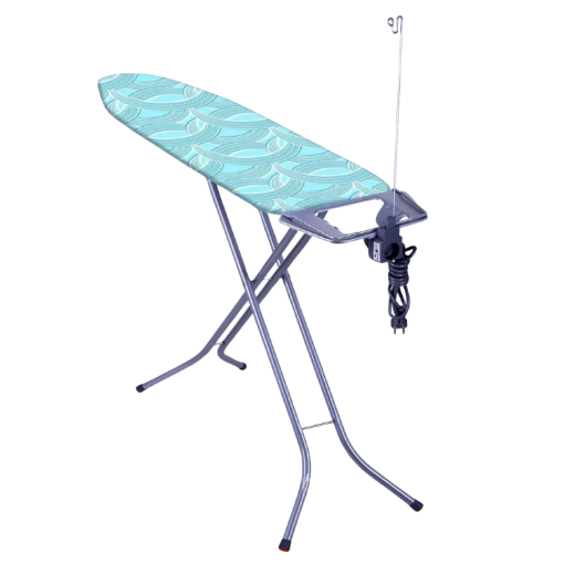 Chomik ДОСКА ДЛЯ ПРАСУВАННЯ НА СІТЦІ З РОЗЕТКОЮ 120x38 СМ, CHOM1649 - Home Club