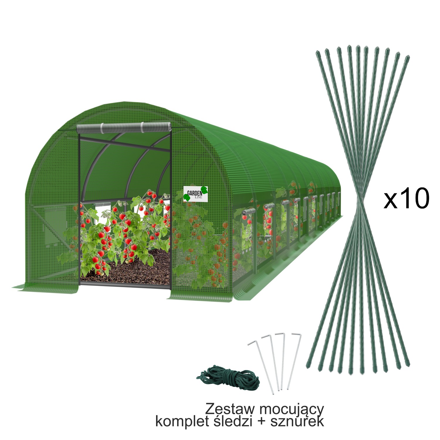 TUNEL FOLIOWY OGRODOWY 10 SEGMENTOWY ZIELONY 10 x 4 x 2 M pol_pl_TUNEL-FOLIOWY-OGRODOWY-10-SEGMENTOWY-ZIELONY-10-x-4-x-2-M-1256_2