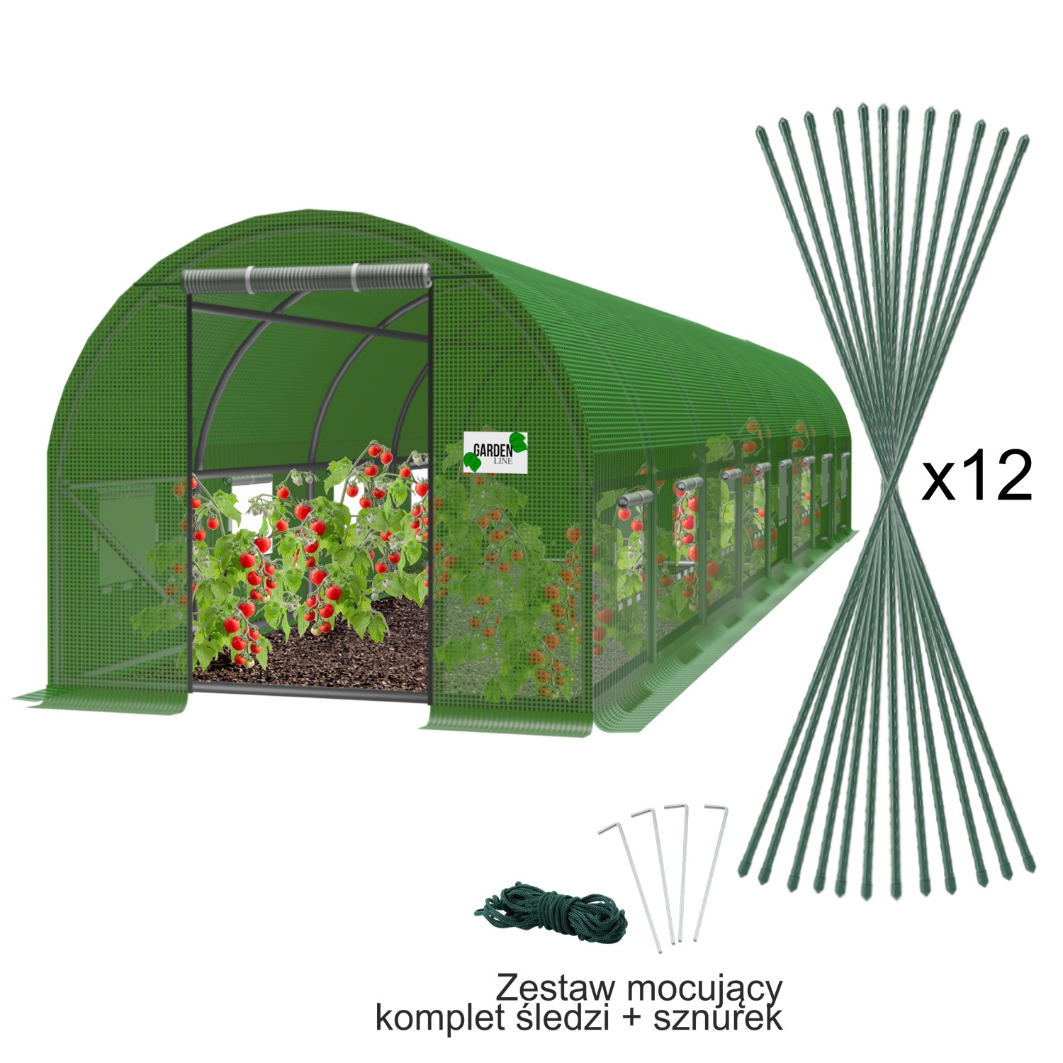 TUNEL FOLIOWY OGRODOWY 10 SEGMENTOWY ZIELONY 10 x 4 x 2 M pol_pl_TUNEL-FOLIOWY-OGRODOWY-10-SEGMENTOWY-ZIELONY-10-x-4-x-2-M-1256_1