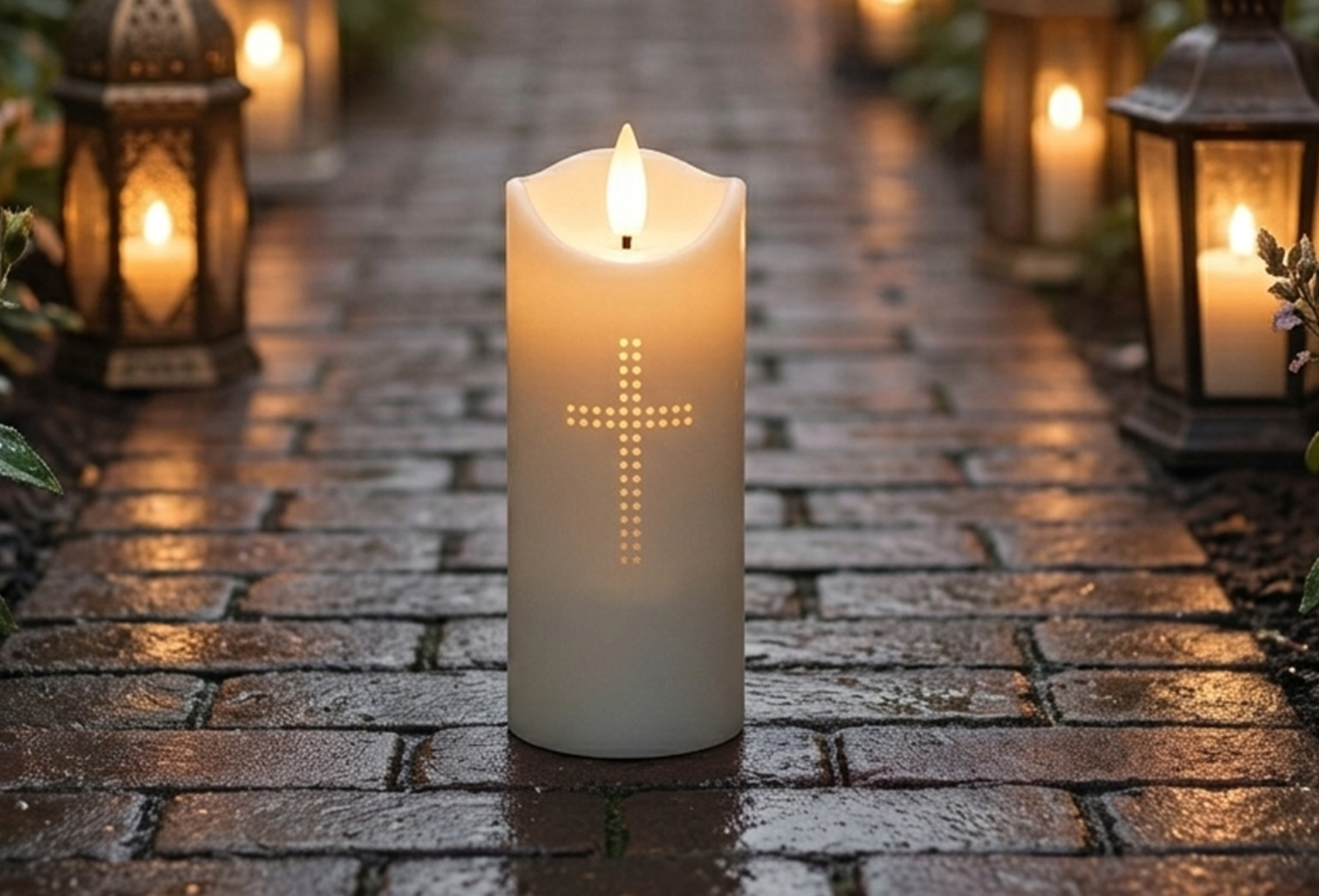 ŚWIECZKA LED 5,2 x 15 CM BIAŁA KRZYŻ Z MELODIĄ pol_pl_SWIECZKA-LED-5-2-x-15-CM-BIALA-KRZYZ-Z-MELODIA-10447_2