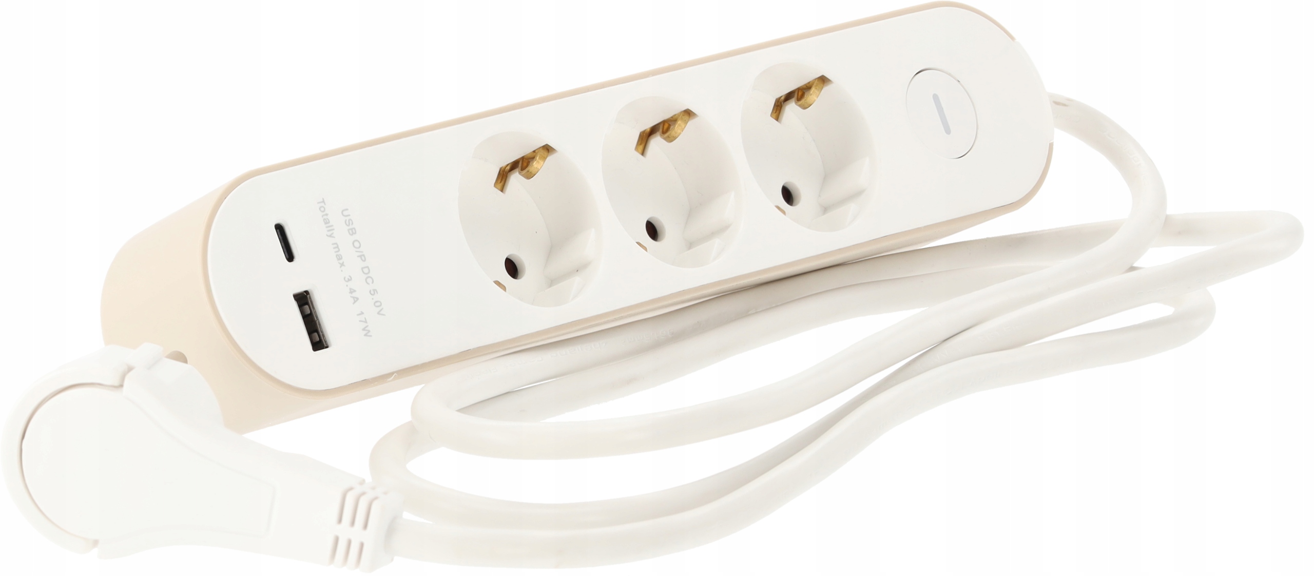 Удлинитель Платформа С Выключателем, 3 Розетки 230 В И 2 Розетки Usb, 1,5 М, Белый (5)