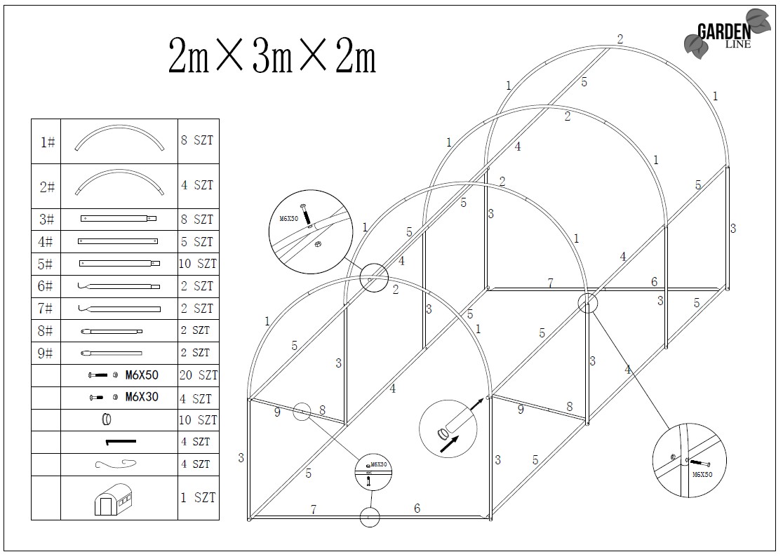 TUNEL FOLIOWY OGRODOWY 3 SEGMENTOWY ZIELONY 3 x 2 x 2 M pol_pl_TUNEL-FOLIOWY-OGRODOWY-3-SEGMENTOWY-ZIELONY-3-x-2-x-2-M-755_7