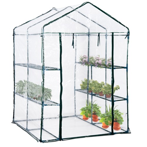 SZKLARNIA OGRODOWA Z PÓŁKAMI BIAŁA 140 x 140 x 200 CM pol_pl_SZKLARNIA-OGRODOWA-Z-POLKAMI-BIALA-140-x-140-x-200-CM-748_1