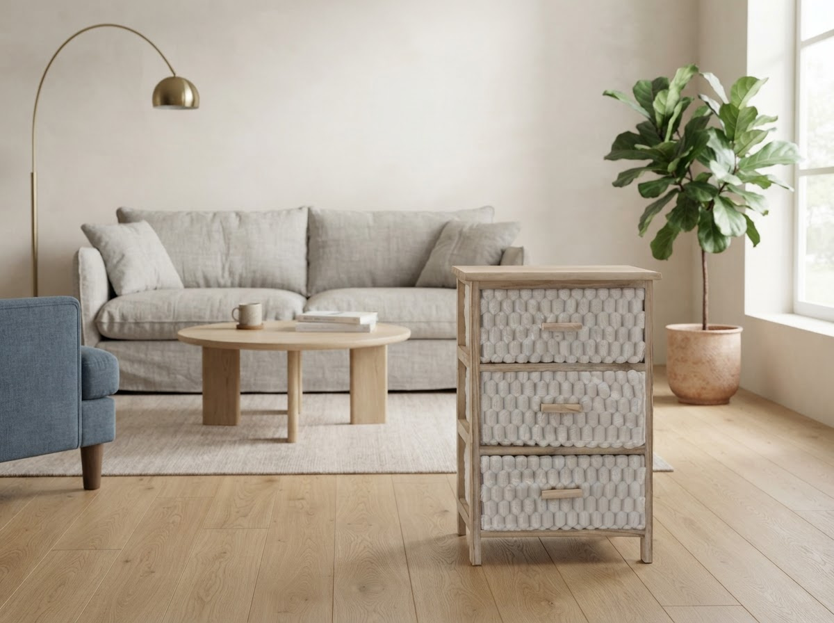 KOMODA Z 3 SZUFLADAMI MATERIAŁOWYMI 40 x 29 x 58 CM pol_pl_KOMODA-Z-3-SZUFLADAMI-MATERIALOWYMI-40-x-29-x-58-CM-12138_6