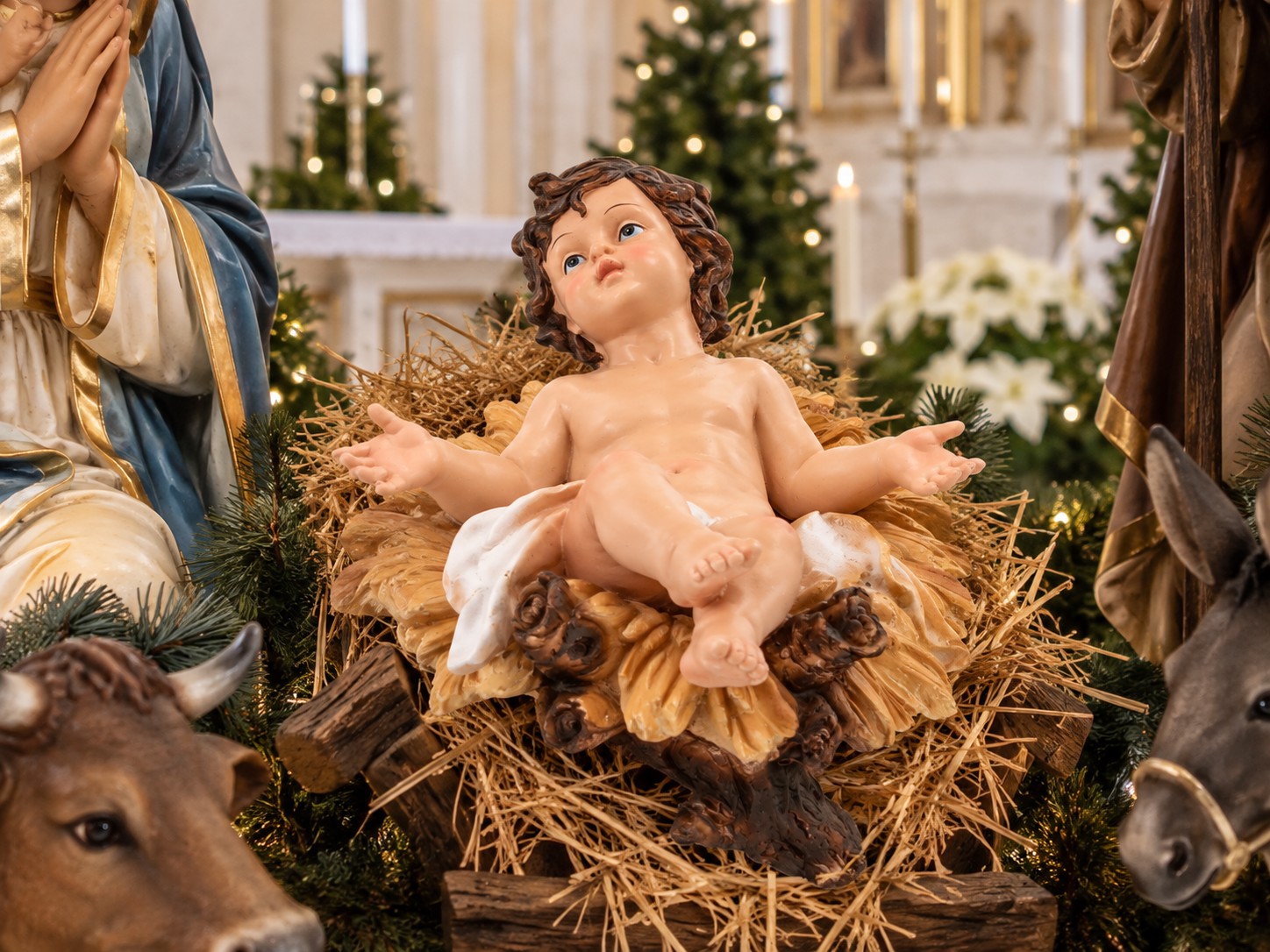 Dzieciątko Jezus do szopki z figurami 76,2 cm