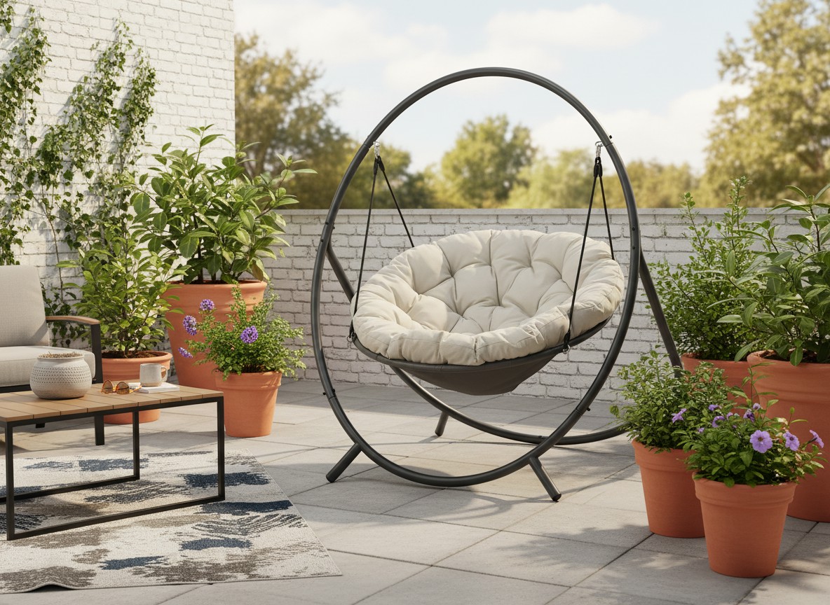 FOTEL WISZĄCY PATIO - JASNO BEŻOWA PODUSZKA, SZARA RAMA 115,5X140X167,5CM *9927 pol_pl_FOTEL-WISZACY-PATIO-JASNO-BEZOWA-PODUSZKA-SZARA-RAMA-115-5X140X167-5CM-9927-2336_1