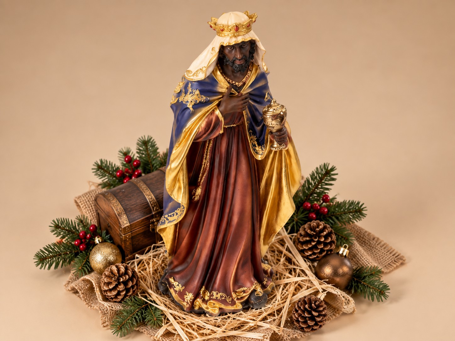Figura Król 23 x 27 x 56 cm polyresin do szopki bożonarodzeniowej