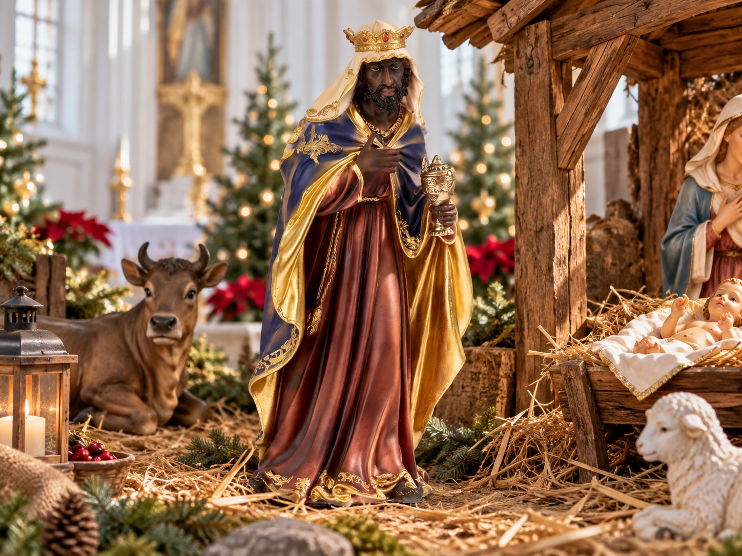 Król do szopki z figurami około 60 cm