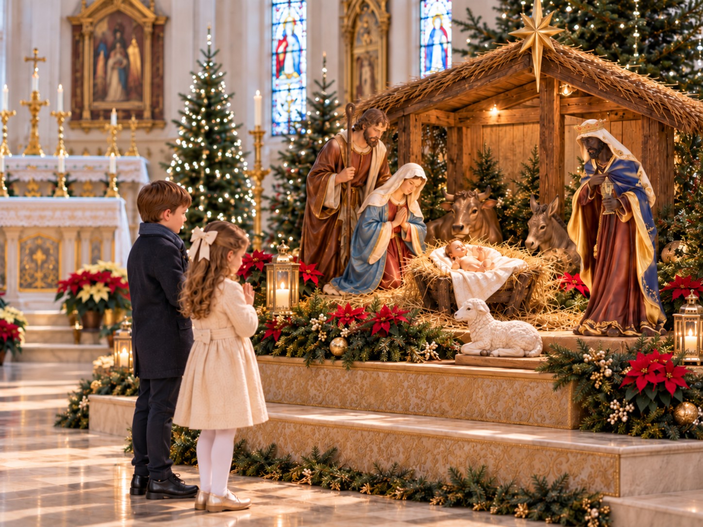 Figura Króla z polyresinu do szopki zewnętrznej