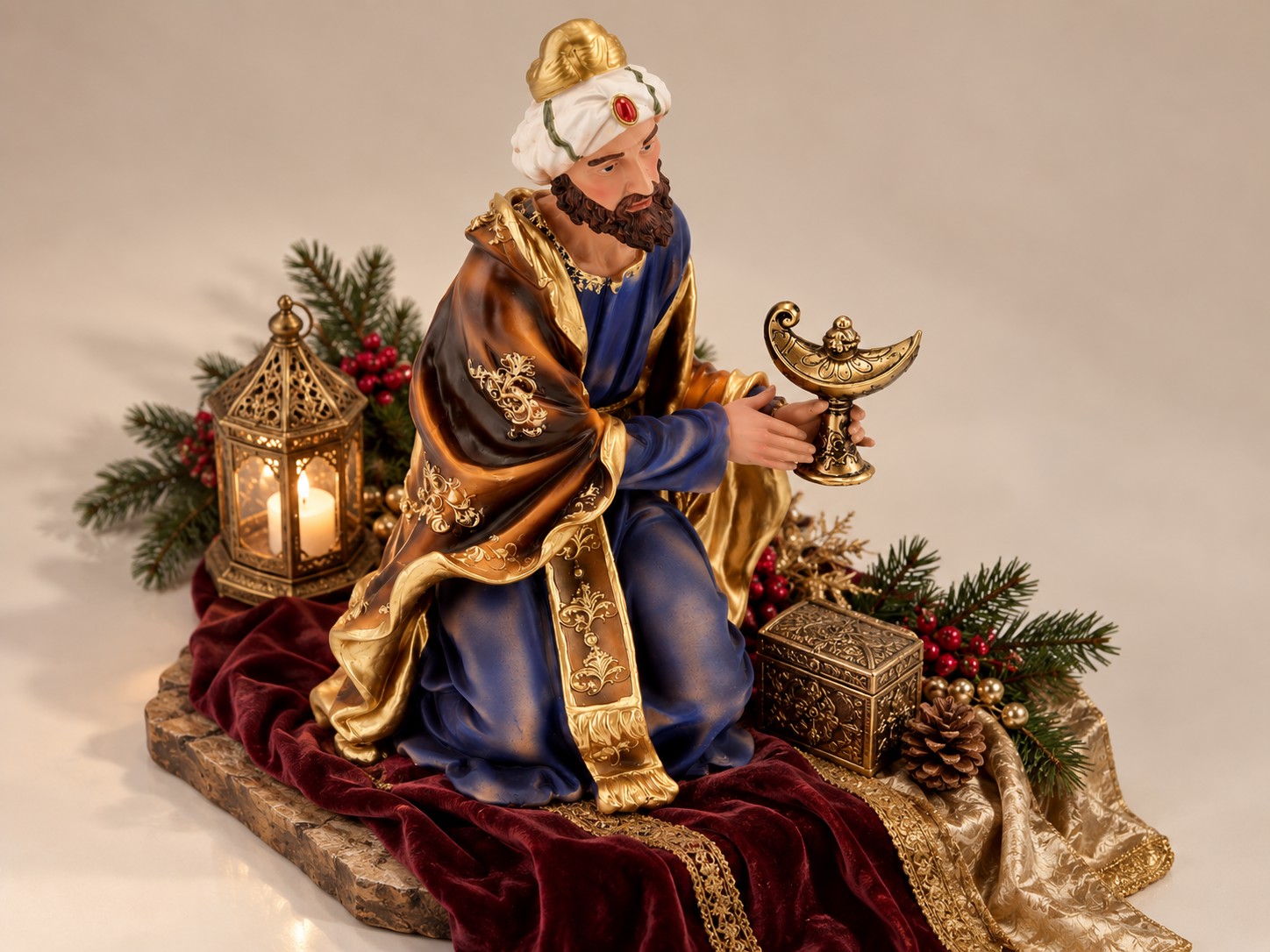 Figura Król 24 x 30 x 41 cm polyresin do szopki bożonarodzeniowej