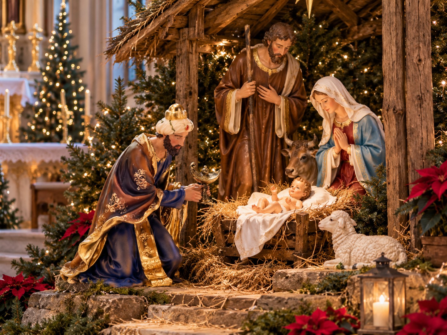 Król do szopki z figurami około 60 cm