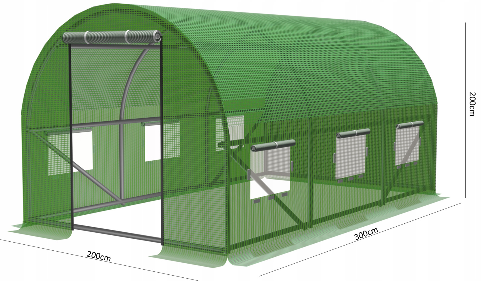 TUNEL FOLIOWY OGRODOWY 3 SEGMENTOWY ZIELONY NEW SOLUTION 3 x 2 x 2 M pol_pl_TUNEL-FOLIOWY-OGRODOWY-3-SEGMENTOWY-ZIELONY-NEW-SOLUTION-3-x-2-x-2-M-1130_1