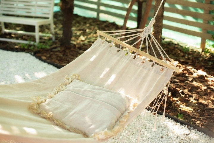 Хамак с бахромой Boho 200 x 100 см, бежевый