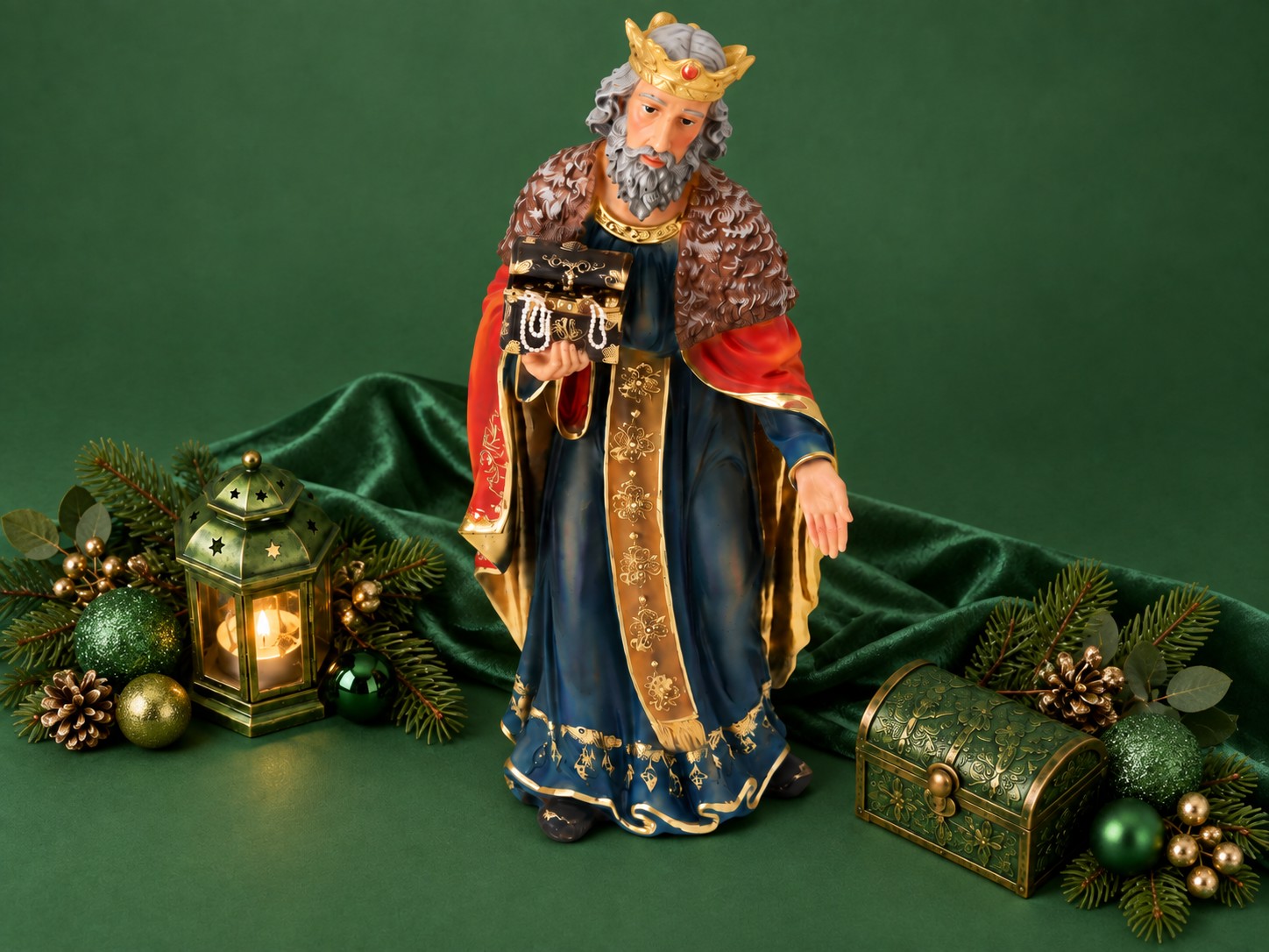 Figura Król 22 x 26 x 57 cm polyresin do szopki bożonarodzeniowej