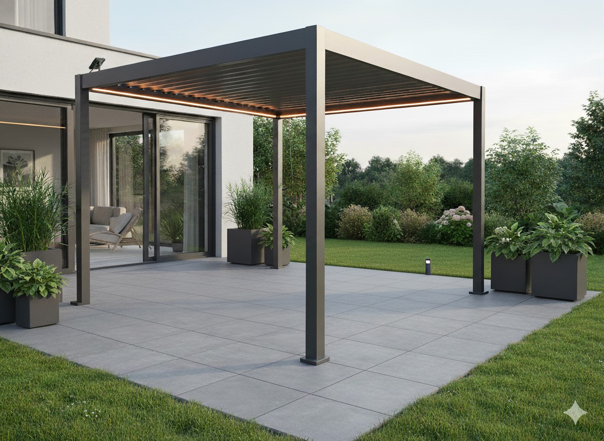 PERGOLA OGRODOWA ALUMINIOWA SZARA LED 3 x 3 x 2,5 M pol_pl_PERGOLA-OGRODOWA-ALUMINIOWA-SZARA-LED-3-x-3-x-2-5-M-8983_6