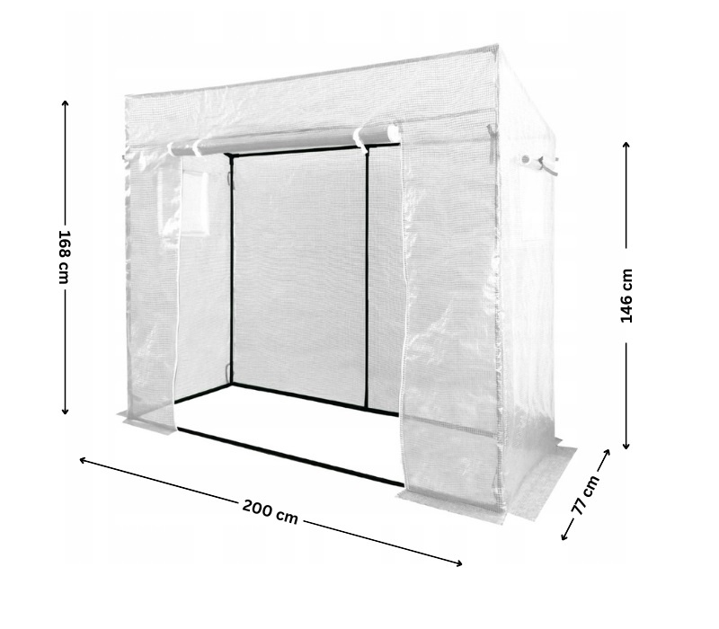 SZKLARNIA NA POMIDORY BIAŁA 200 x 77 x 168/146 cm pol_pl_SZKLARNIA-NA-POMIDORY-BIALA-200-x-77-x-168-146-cm-1339_8