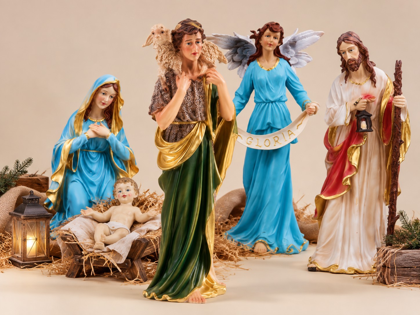 Figura pasterza z polyresinu 56 cm