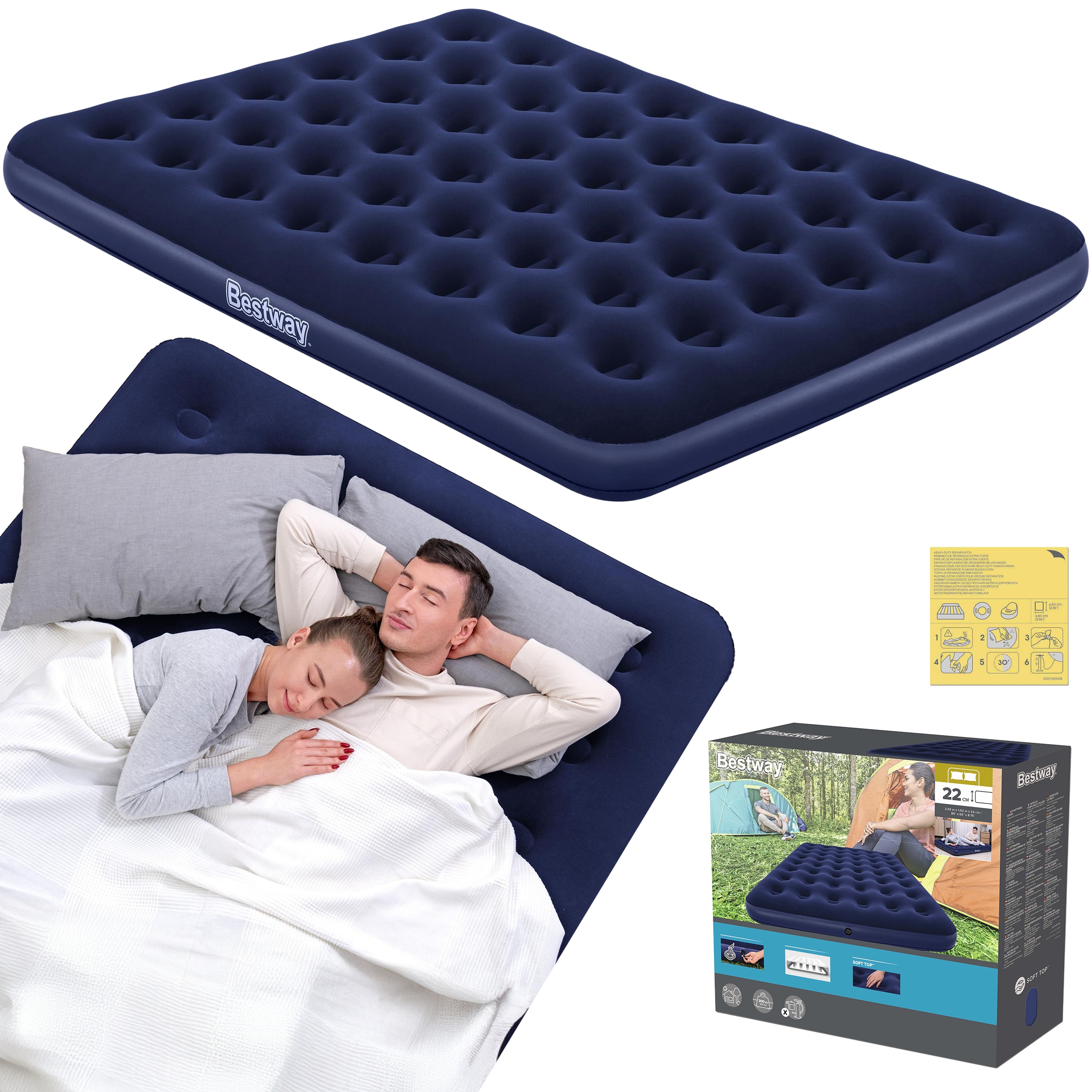 Надувной Матрас 203 x 152 x 22 см Queen Size (3)