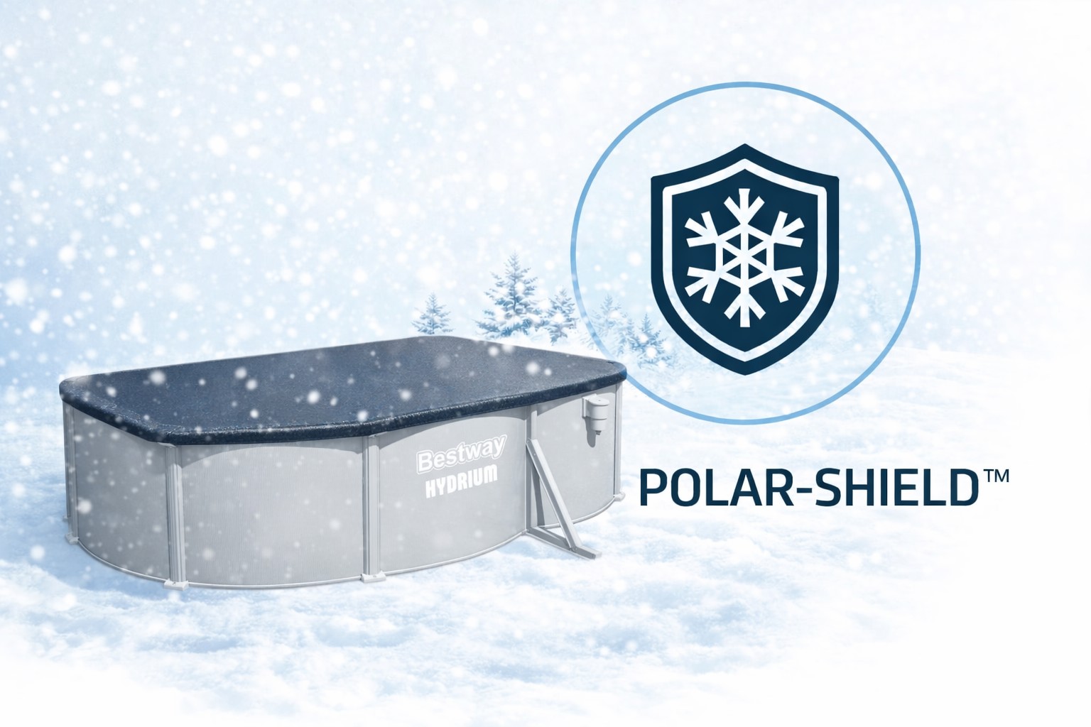 BASEN PANELOWY 4,57 x 1,22 M (BASEN, POMPA PIASKOWA, SKIMMER, DRABINKA, PODLOGA, POKRYWA, DOZOWNIK) polarshield