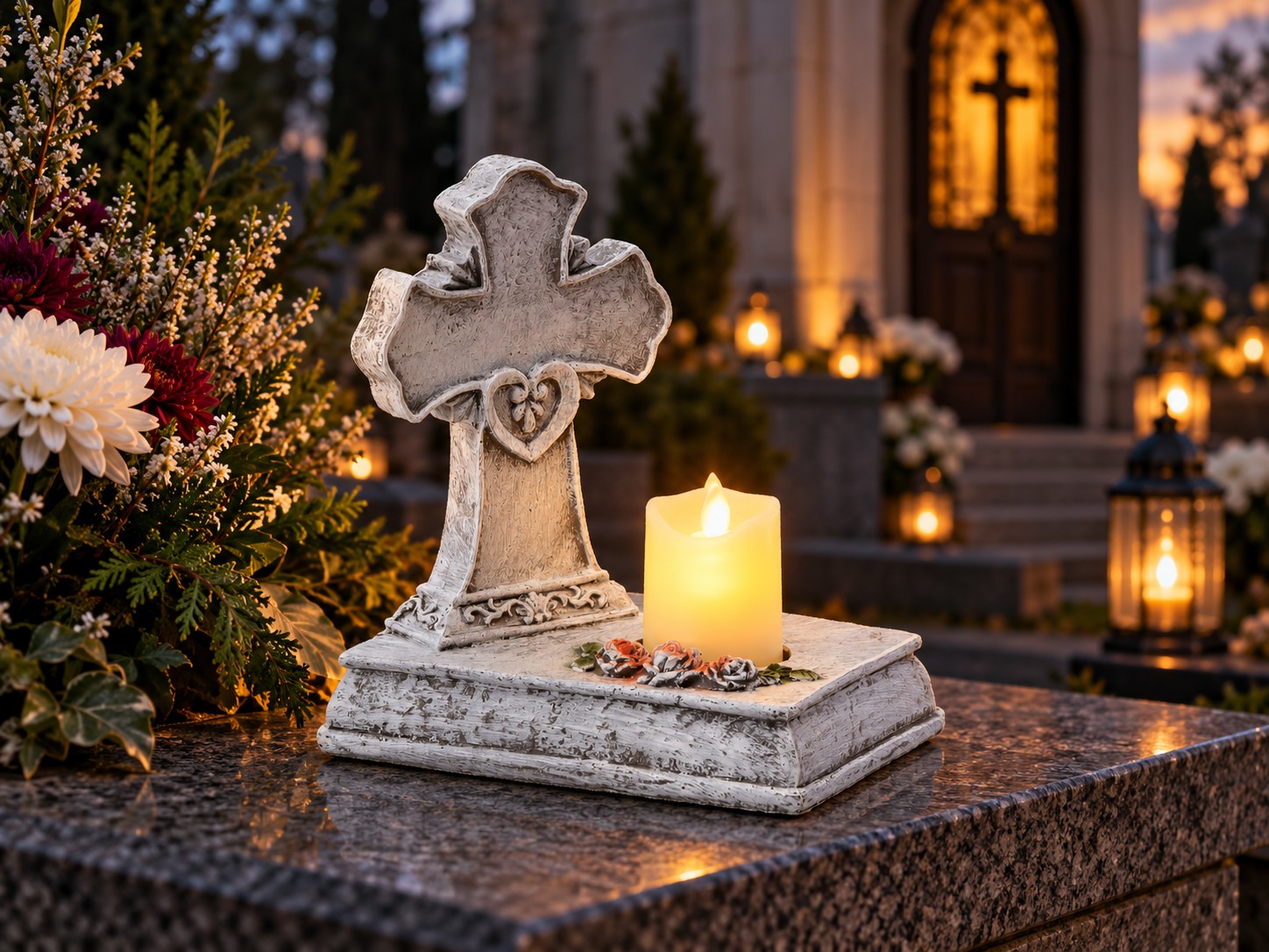 FIGURA KRZYŻ ZE ŚWIECZKĄ LED 22,5 X 14 X 21,5 CM pol_pl_FIGURA-KRZYZ-ZE-SWIECZKA-LED-22-5-X-14-X-21-5-CM-8769-5460_5