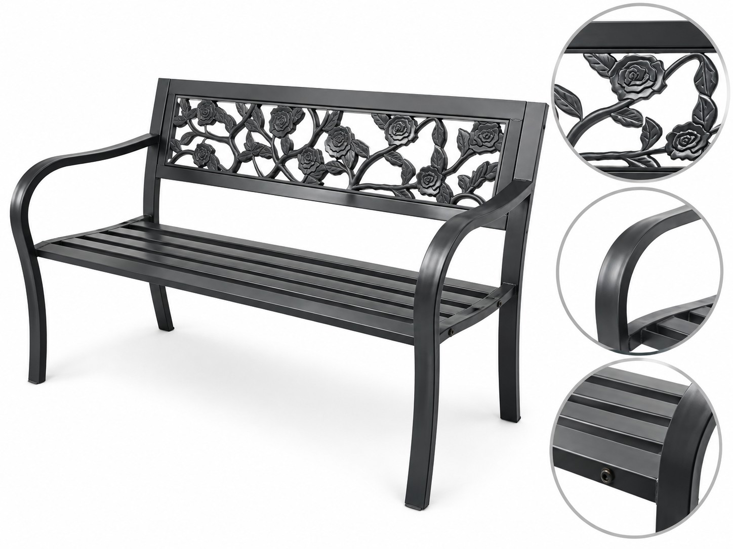 ŁAWKA DO OGRODU 125 x 53 x 77 cm pol_pl_LAWKA-DO-OGRODU-125-x-53-x-77-cm-46_4