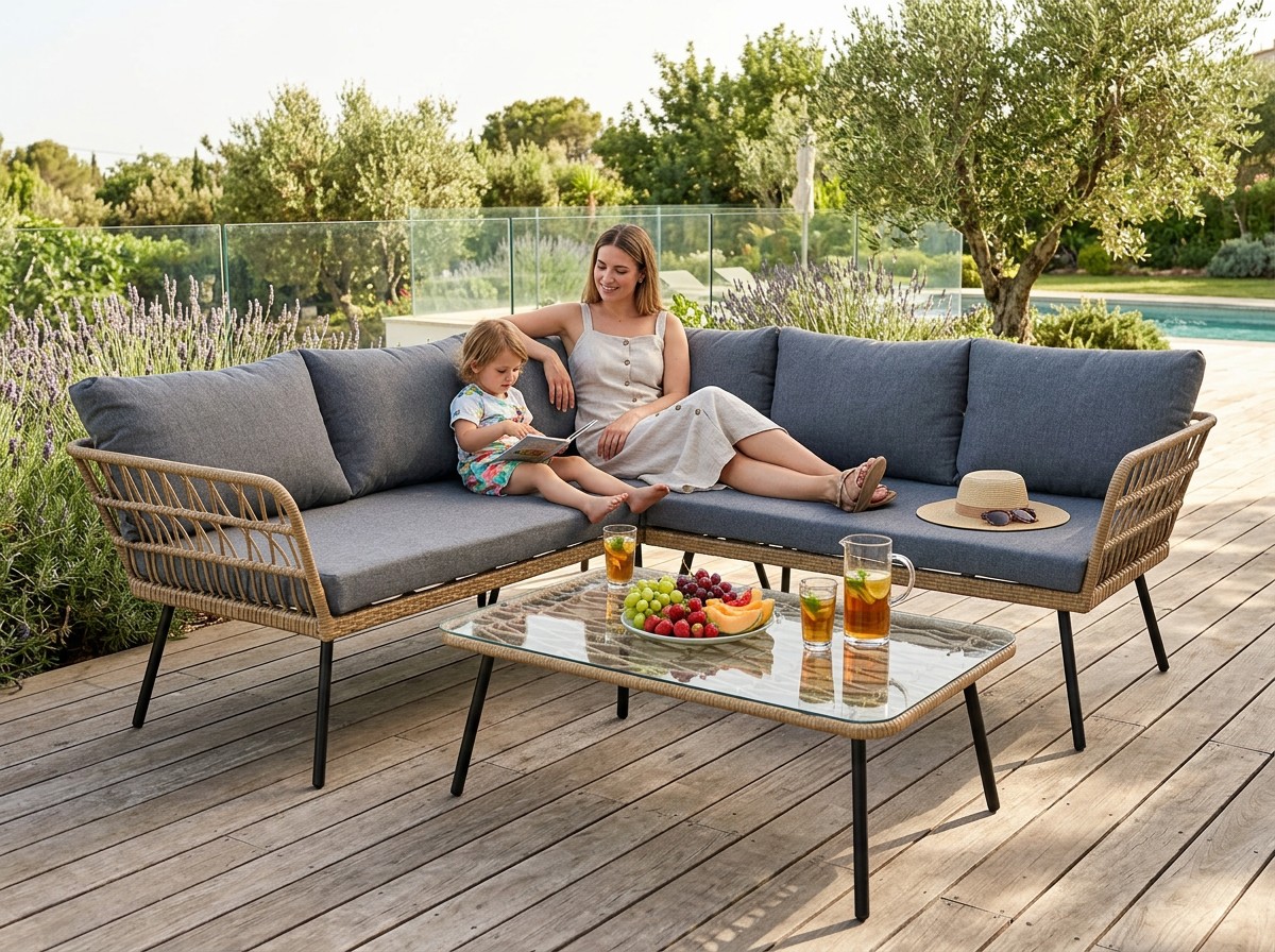 ZESTAW MEBLI OGRODOWYCH (SOFA NAROŻNA, STOLIK) - BRĄZOWY, PODUSZKI - SZARY pol_pl_ZESTAW-MEBLI-OGRODOWYCH-SOFA-NAROZNA-STOLIK-BRAZOWY-PODUSZKI-SZARY-336_16