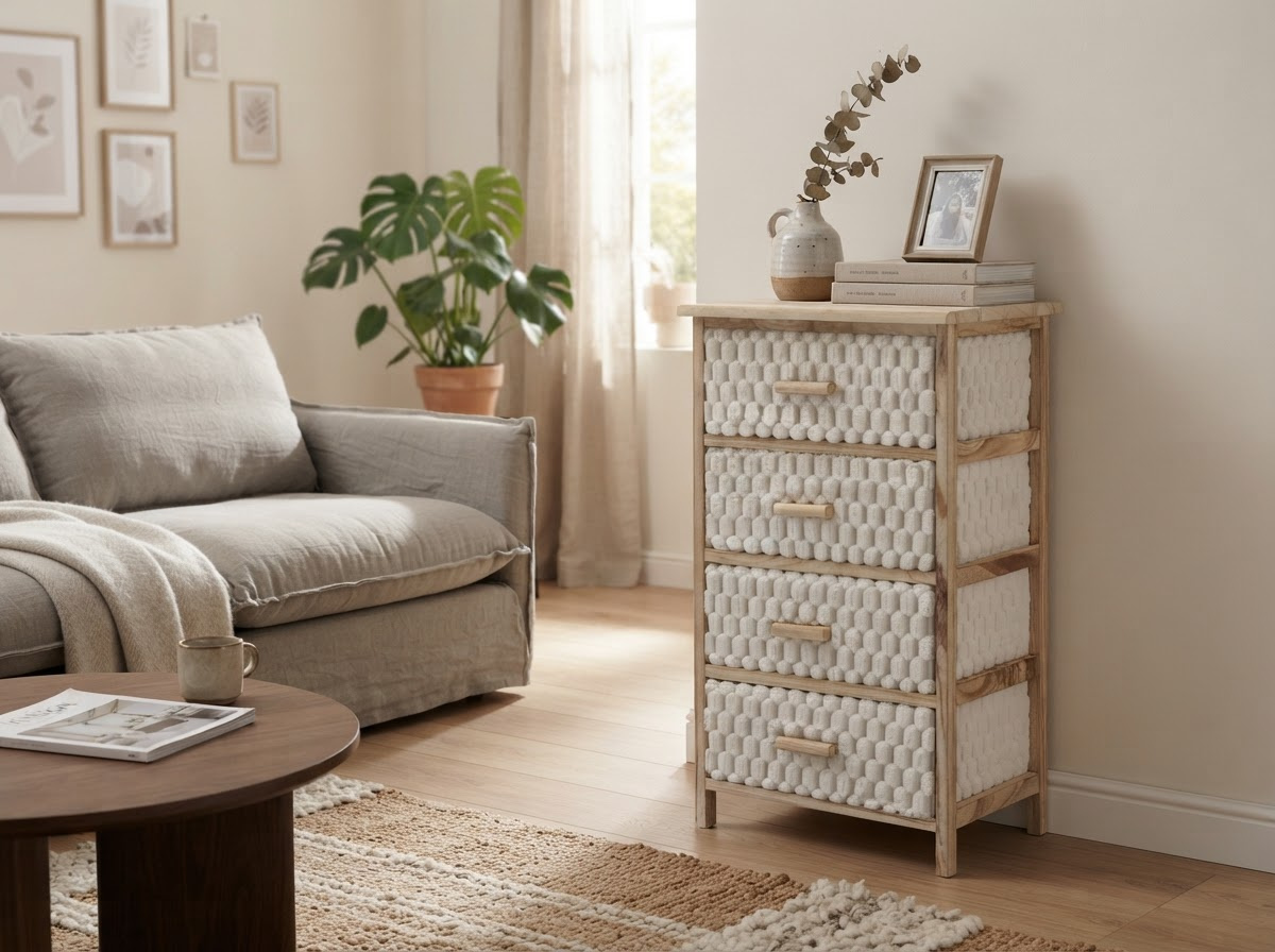 KOMODA Z 4 SZUFLADAMI MATERIAŁOWYMI 40 x 29 x 73 CM pol_pl_KOMODA-Z-4-SZUFLADAMI-MATERIALOWYMI-40-x-29-x-73-CM-12139_7