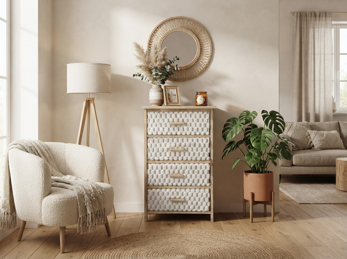 KOMODA Z 4 SZUFLADAMI MATERIAŁOWYMI 40 x 29 x 73 CM pol_pl_KOMODA-Z-4-SZUFLADAMI-MATERIALOWYMI-40-x-29-x-73-CM-12139_6