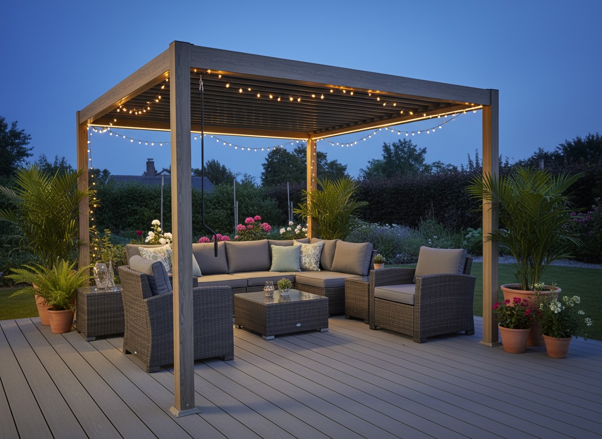 PERGOLA ALUMINIOWA BIOKLIMATYCZNA LED 3 x 4 x 2,5 M DREWNOPODOBNA freepik__stwrz-aranacje-z-pergol-img1-na-tarasie-wieczorem-__40171