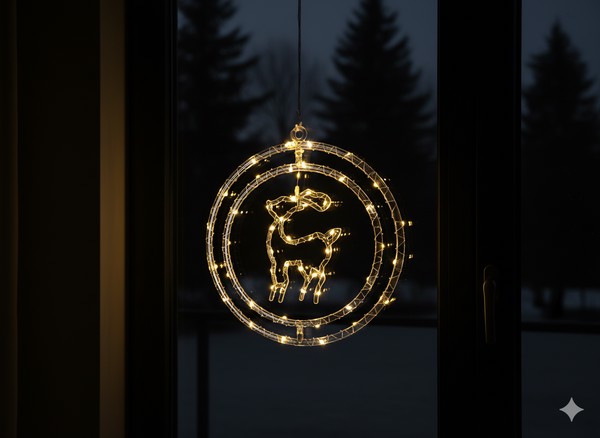 Праздничное Украшение - Олень Micro Led 50L Тепло-Белый На Батареях